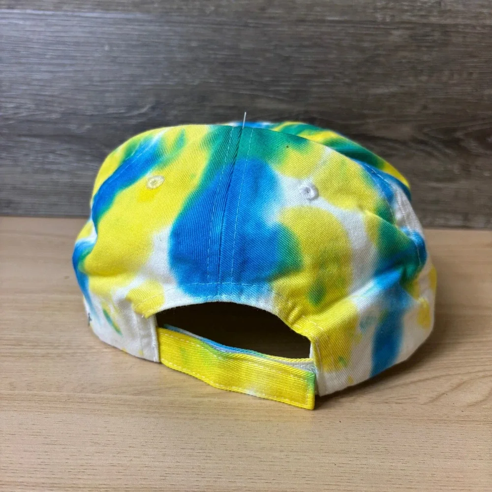 Bahamas Hat Cap Strap Back Blue‎ Yellow Tie Dye Nassau Outdoors